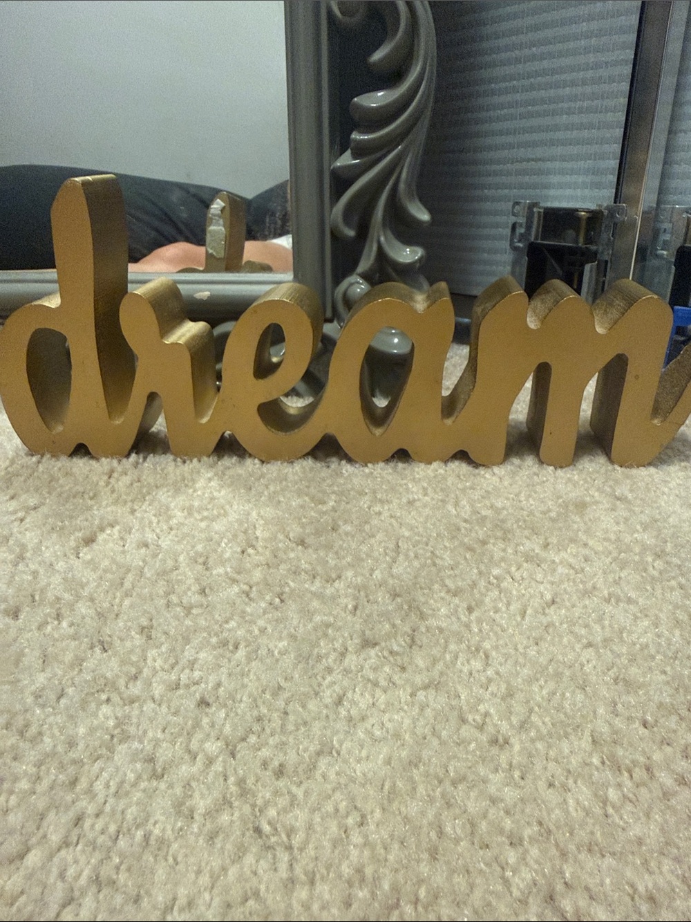 Gold "Dream" Wooden Decorative Accent - Elegant Home Decor - Picture 2 of 5
